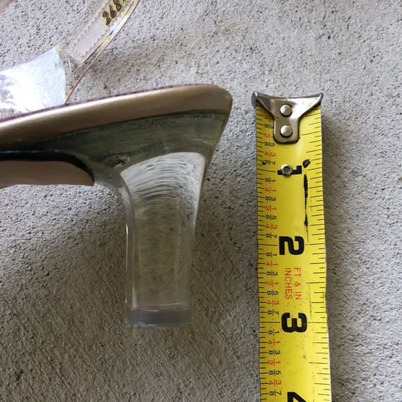 BOB BAKER Cinderella Clear Peep Toe Sling Back Heels - Picture 13 of 14